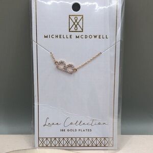 Michelle McDowell Initial Letter B Necklace 18 k Gold Plated Harlee GIFTABLE.